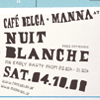 Caf� Belga & manna pres an early nuit blanche event - 04.10.08